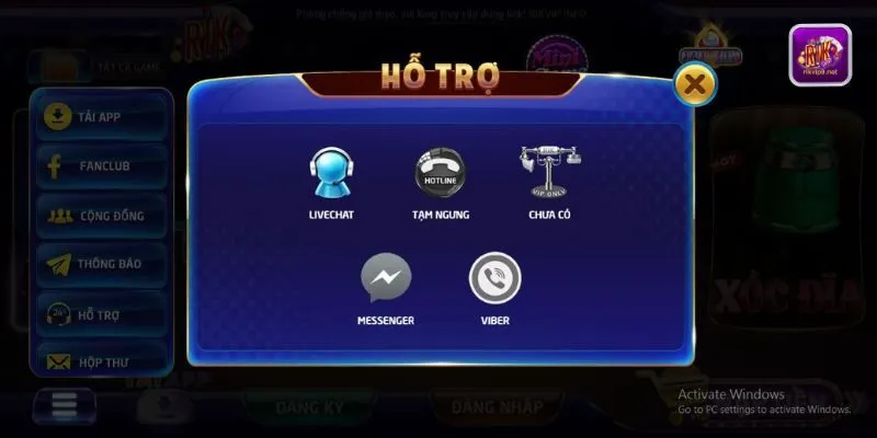 Rikvip nhận và xử lý thắc mắc của người chơi cực nhanh ngay tại cổng Chatlive