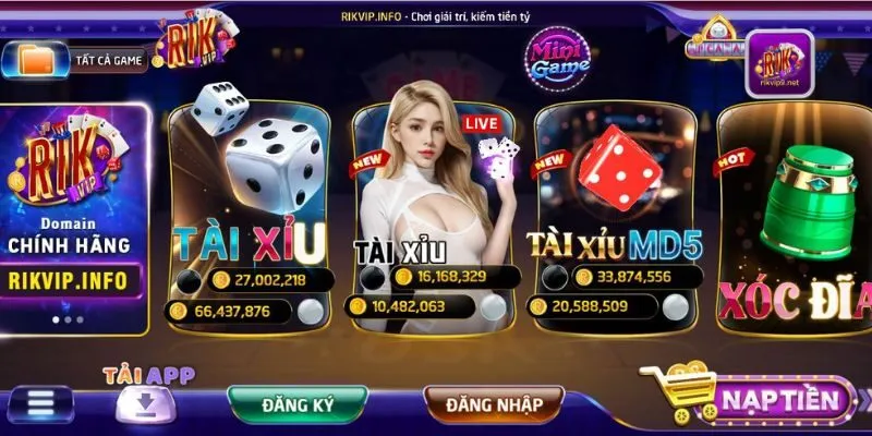 Rikvip sân chơi Tài Xỉu online an toàn