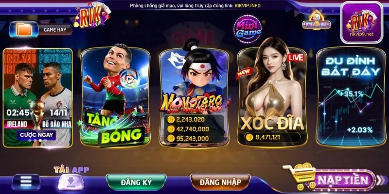 Thành tựu của Rikvip